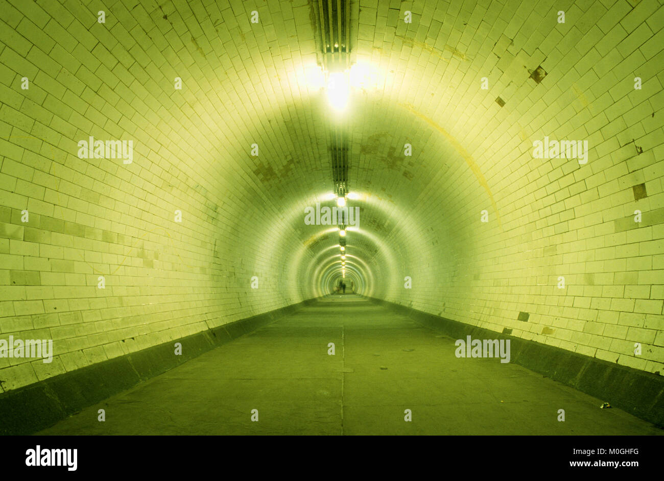 Tunnel under the River Thames at Greenwich, England, London Stock Photo