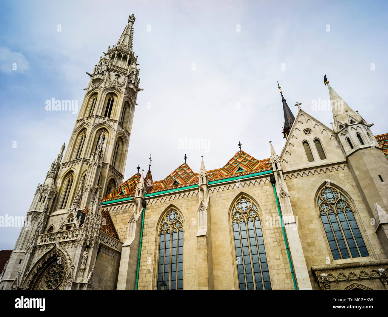 Matthias Church, a Roman Catholic church in Buda's Capital District; Buda, Budapest, Hungary Stock Photo
