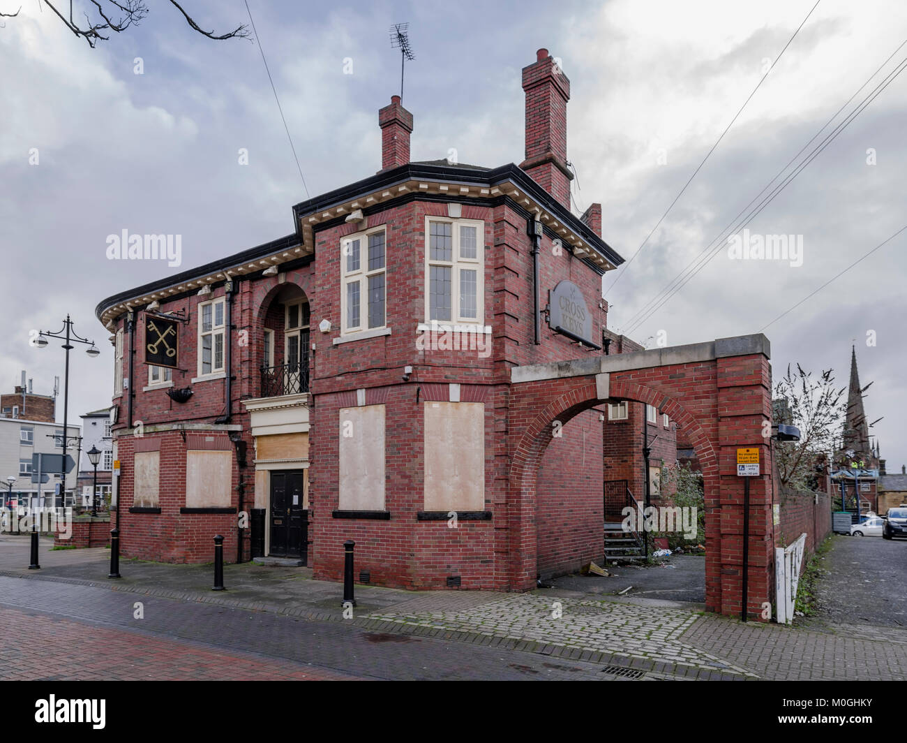 Photographic record of buildings in Rotherham town centre, Wellgate, Rotherham Minster inside and Outside and a number of disused former public houses Stock Photo
