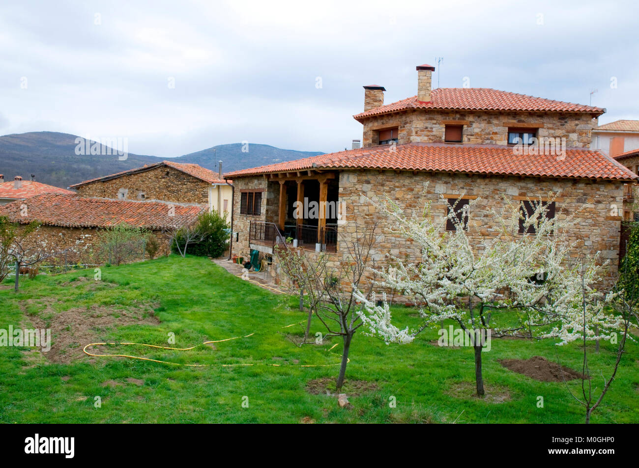 Country house. Pradena del Rincon, Madrid province, Spain Stock Photo