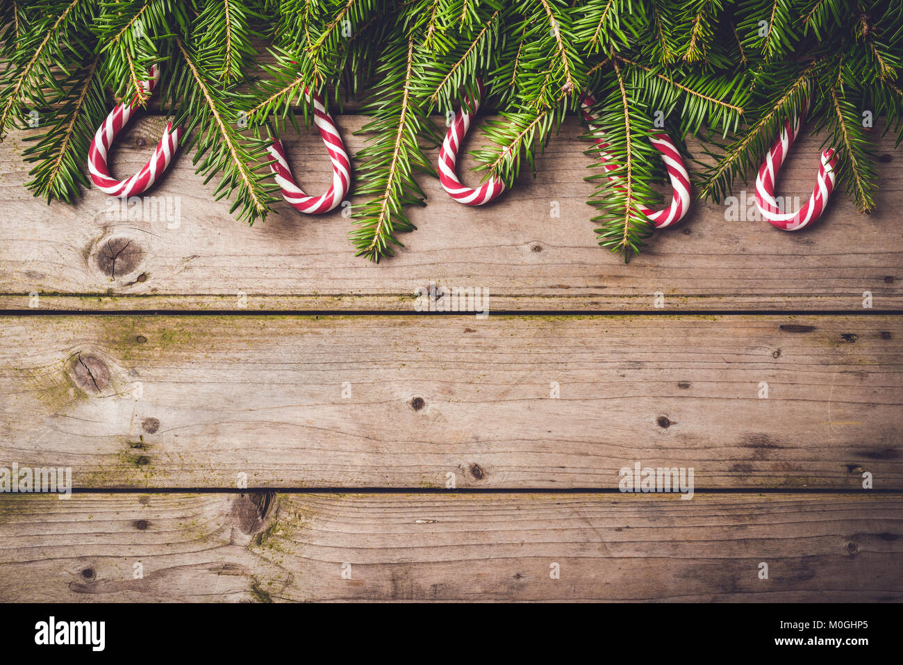 Christmas tree and candy canes Stock Photo - Alamy