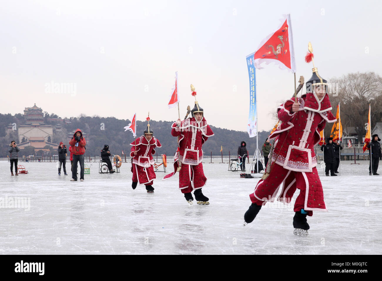 Beijing, China. 21st Jan, 2018. The ice and snow festival is held at Summer Palace in Beijing, January 21st, 2018. Credit: SIPA Asia/ZUMA Wire/Alamy Live News Stock Photo