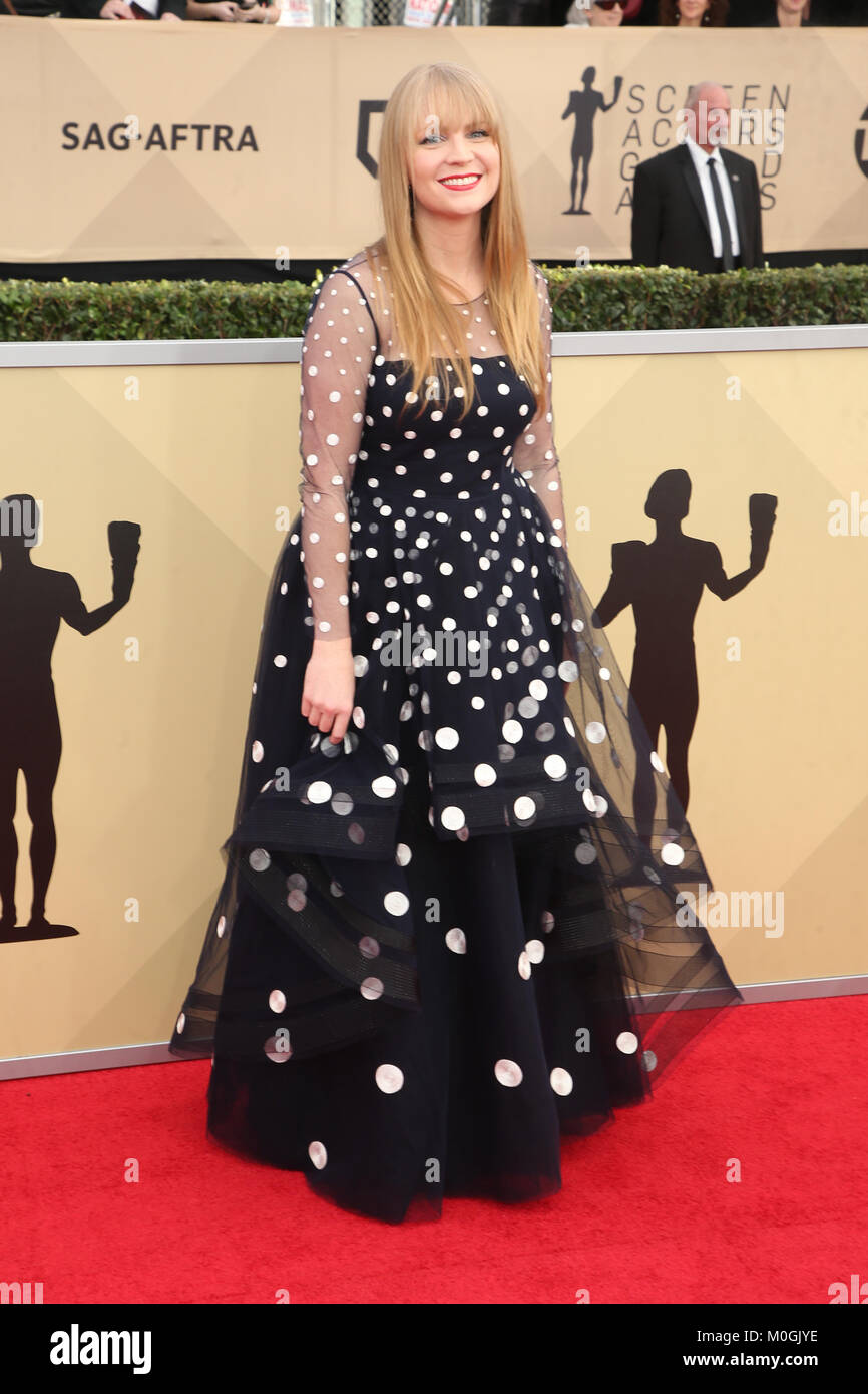 Los Angeles, Ca, USA. 21st Jan, 2018. Emily Tarver at The 24th Annual Screen Actors Guild Awards held at The Shrine Auditorium in Los Angeles, California on January 21, 2018. Credit: Sadou / MediaPunch Stock Photo