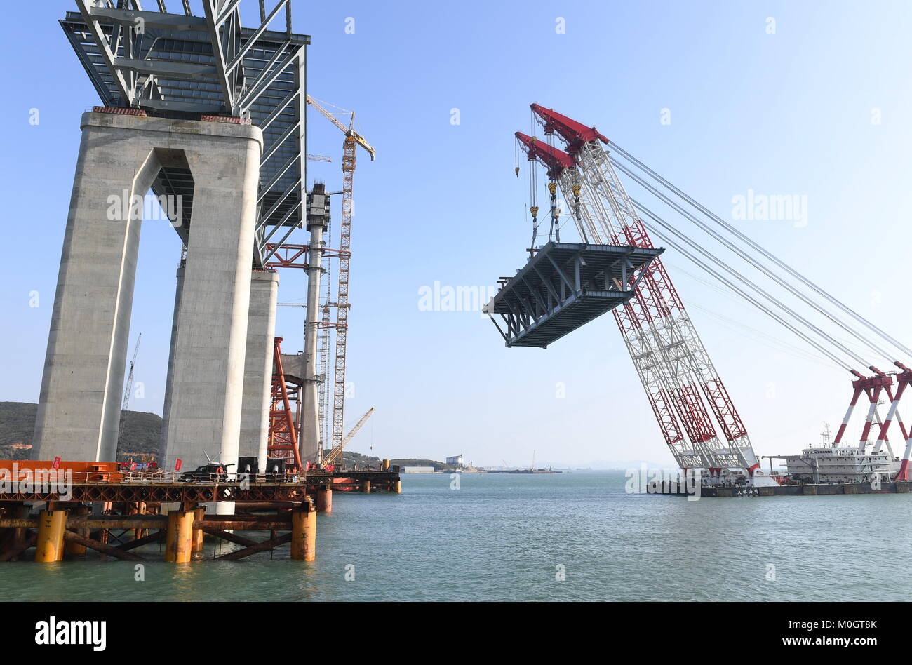 Fuzhou, Pingtan crossstrait expresswayrailway bridge in southeast