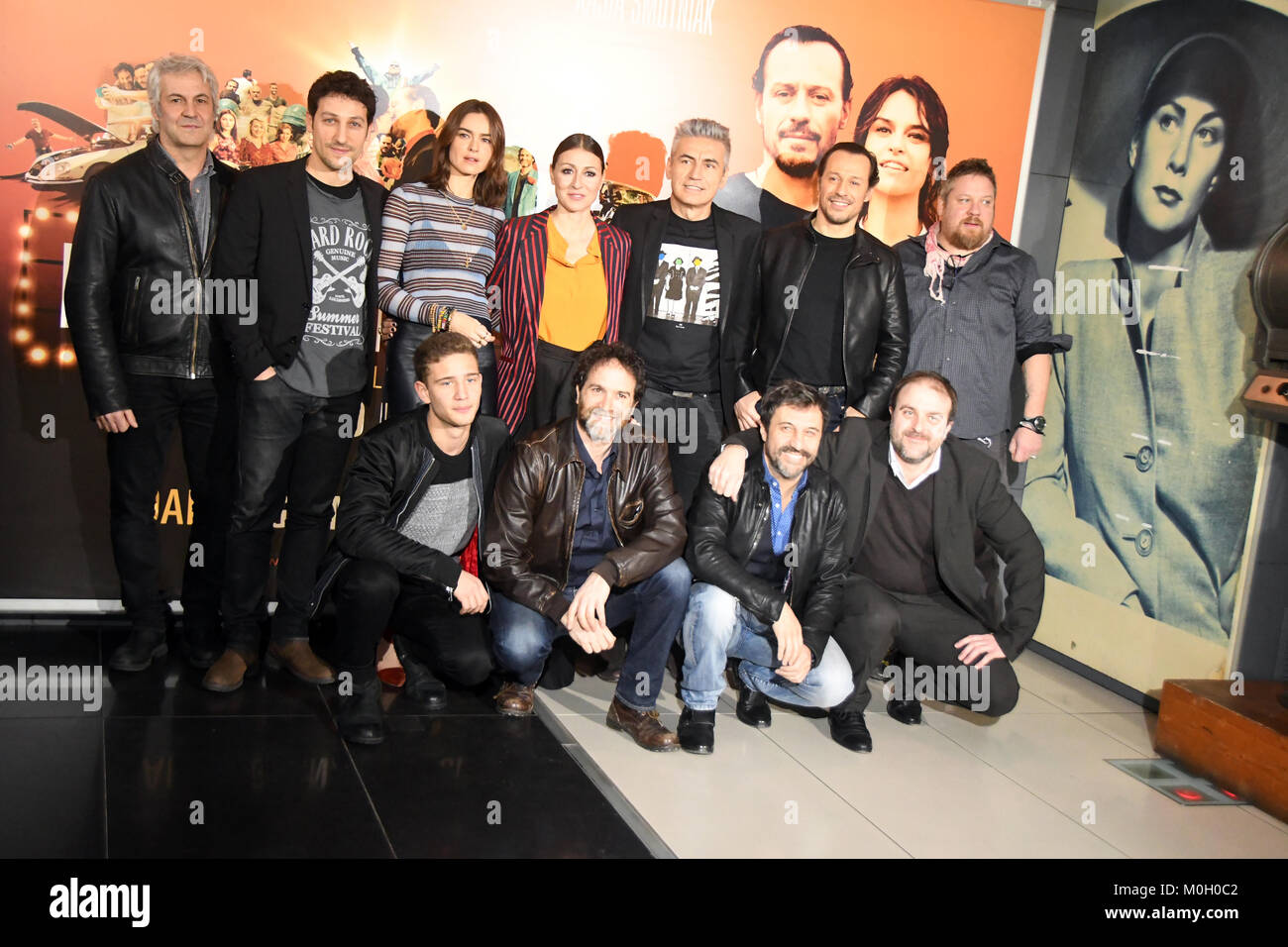 Rome Italy 22 January 2018 Cinema Adriano - Photocall film presentation Made in Italy,the cast of the film Credit: Giuseppe Andidero/Alamy Live News Stock Photo
