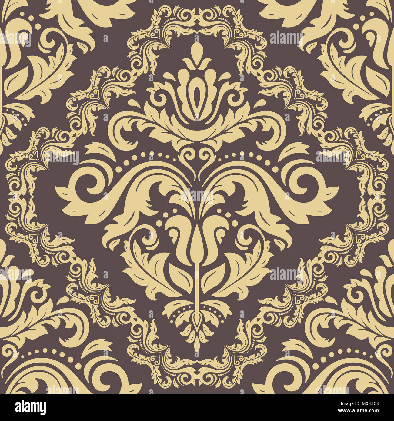 Damask Seamless Background Stock Photo - Alamy