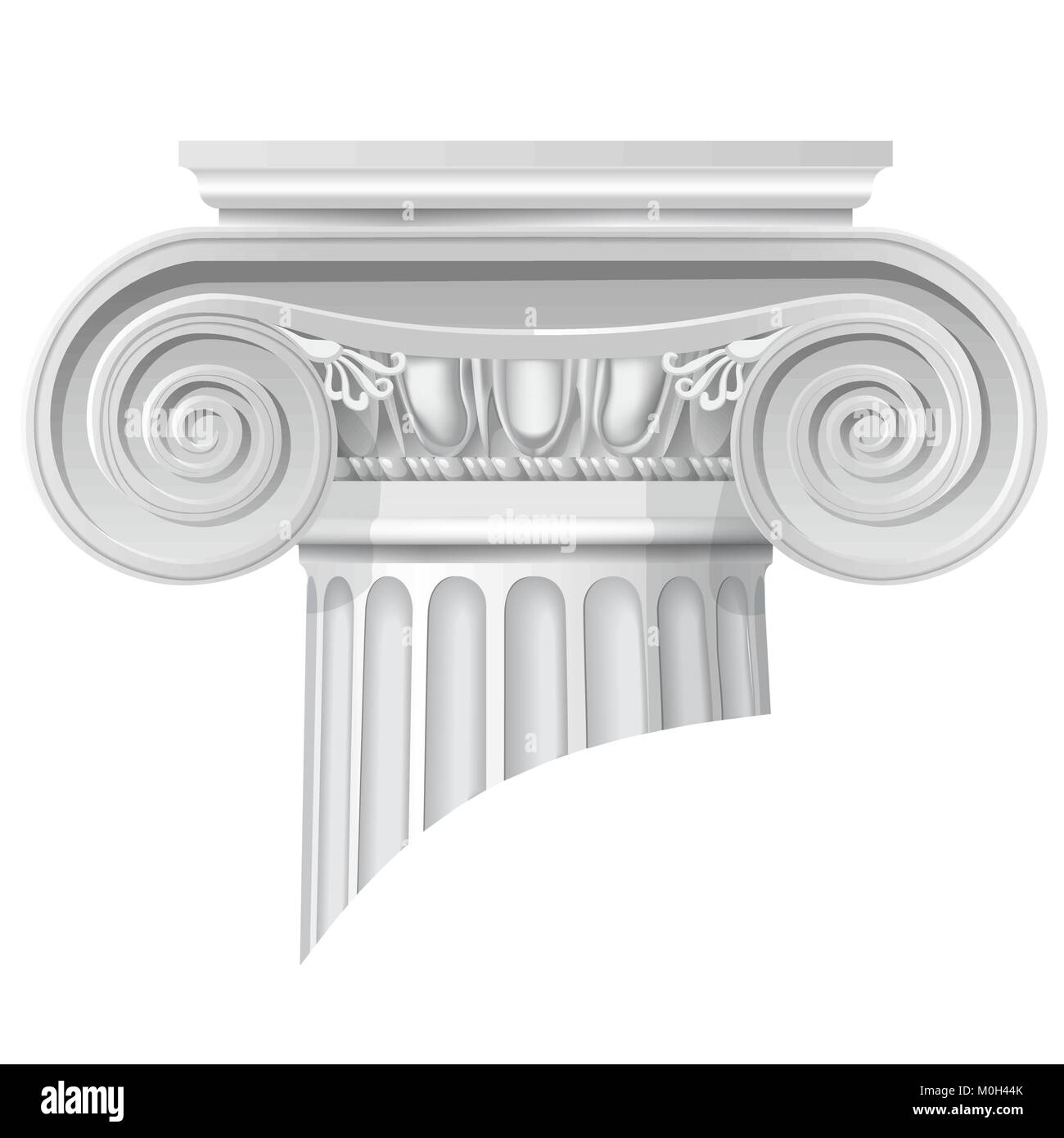classical order ionic capital Stock Vector