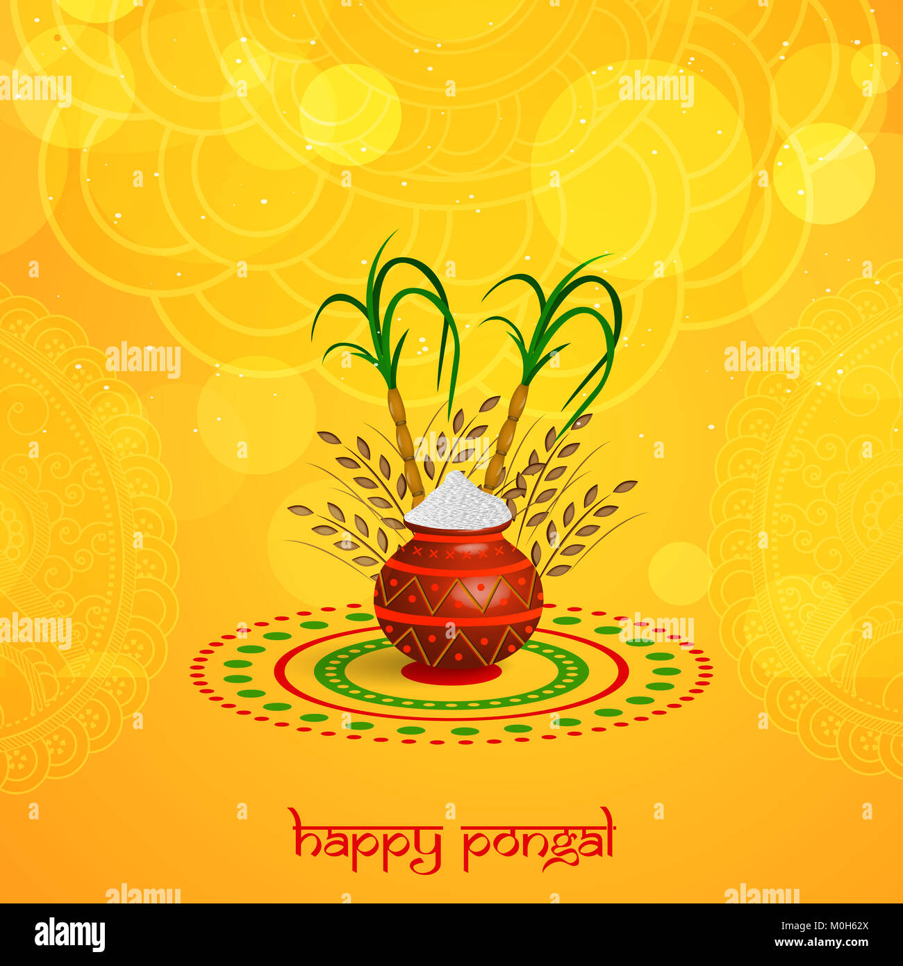 illustration of Indian festival Pongal background Stock Photo - Alamy