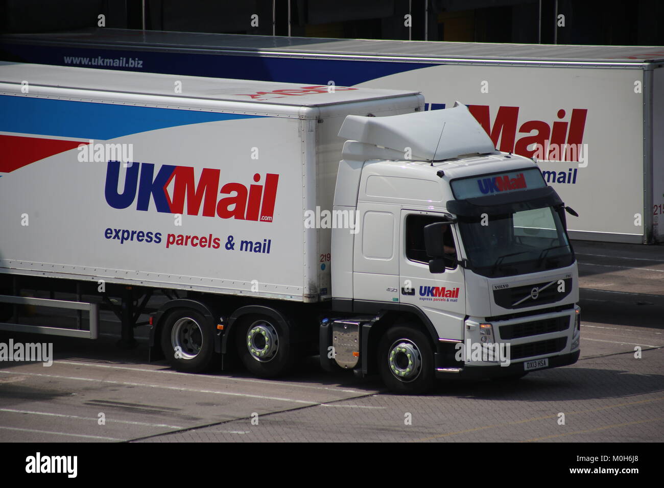 UK Mail Trucks at Birmingham distribution centre Stock Photo Alamy