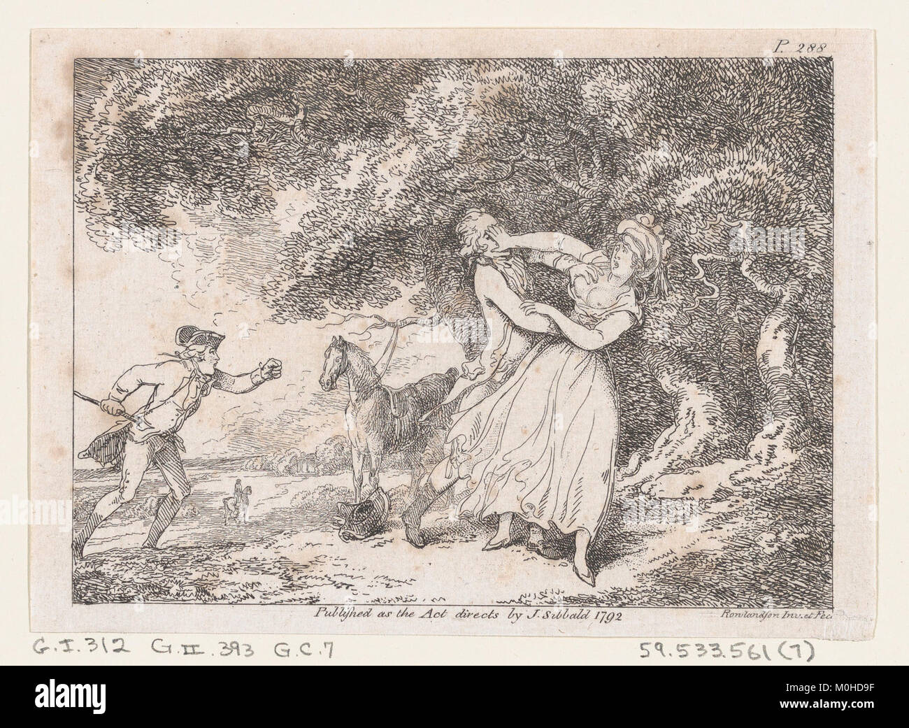 Joseph Hastens to Rescue Fanny from Imminent Danger..., illustration to Henry Fielding's 'Adventures of Joseph Andrews, and his friend Mr Abraham Adams' MET DP872051 Stock Photo