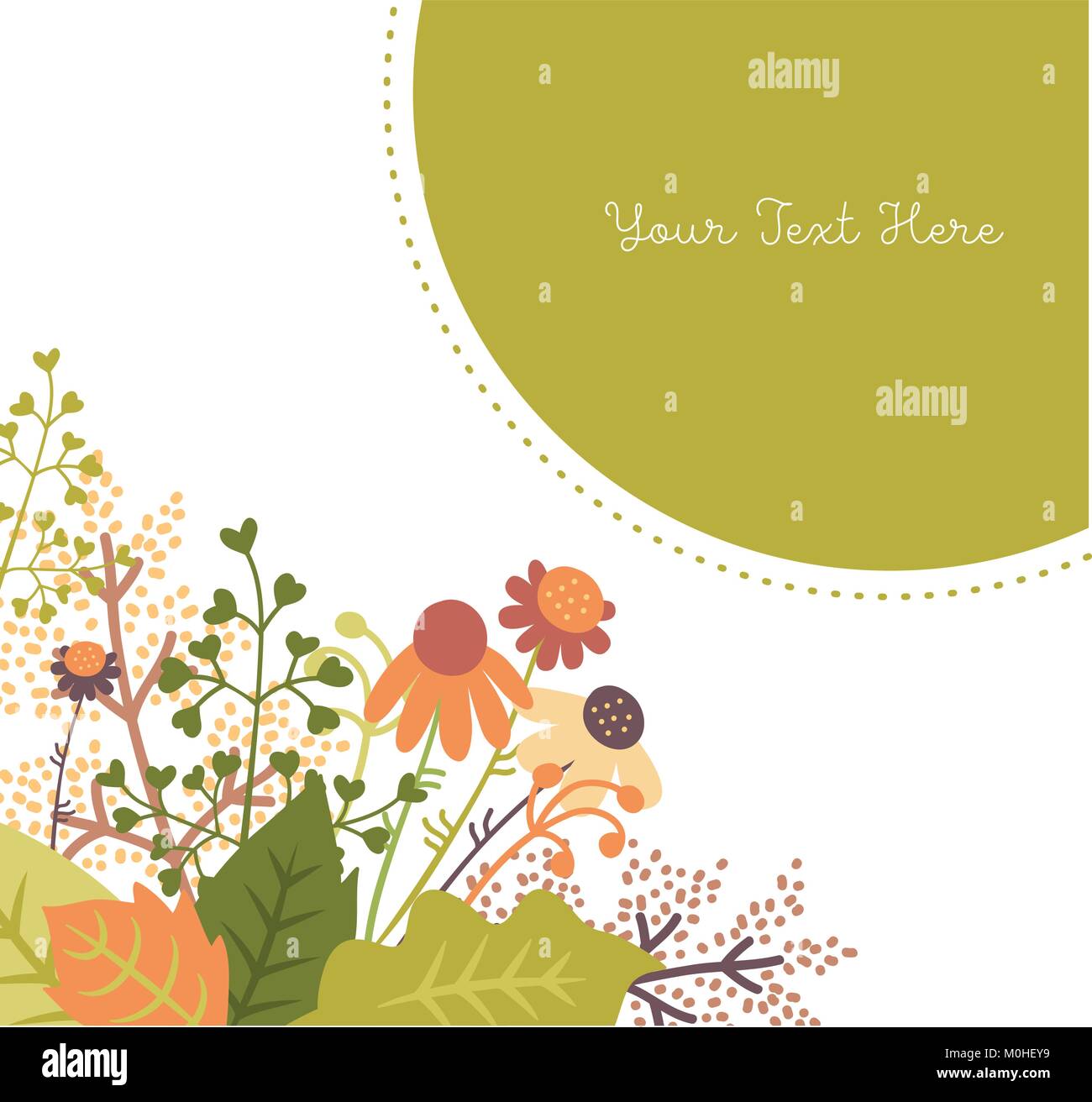 Floral invitation/greeting/thank you/event card vector template Stock Vector