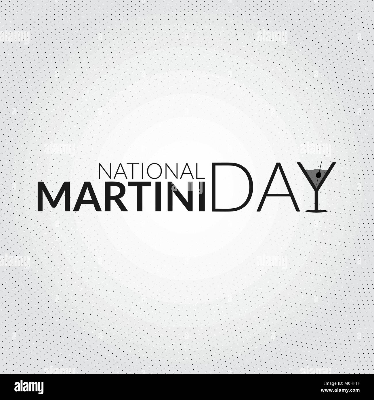 National martini day card. Vector illustration with stylized glass