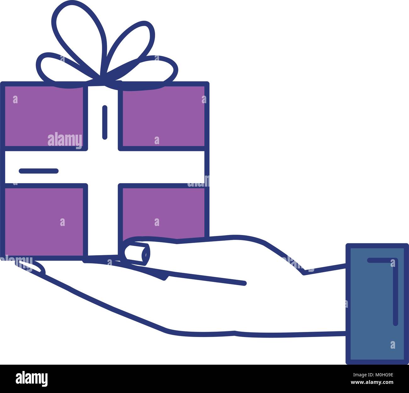 hand with gift box present icon vector illustration design Stock Vector ...