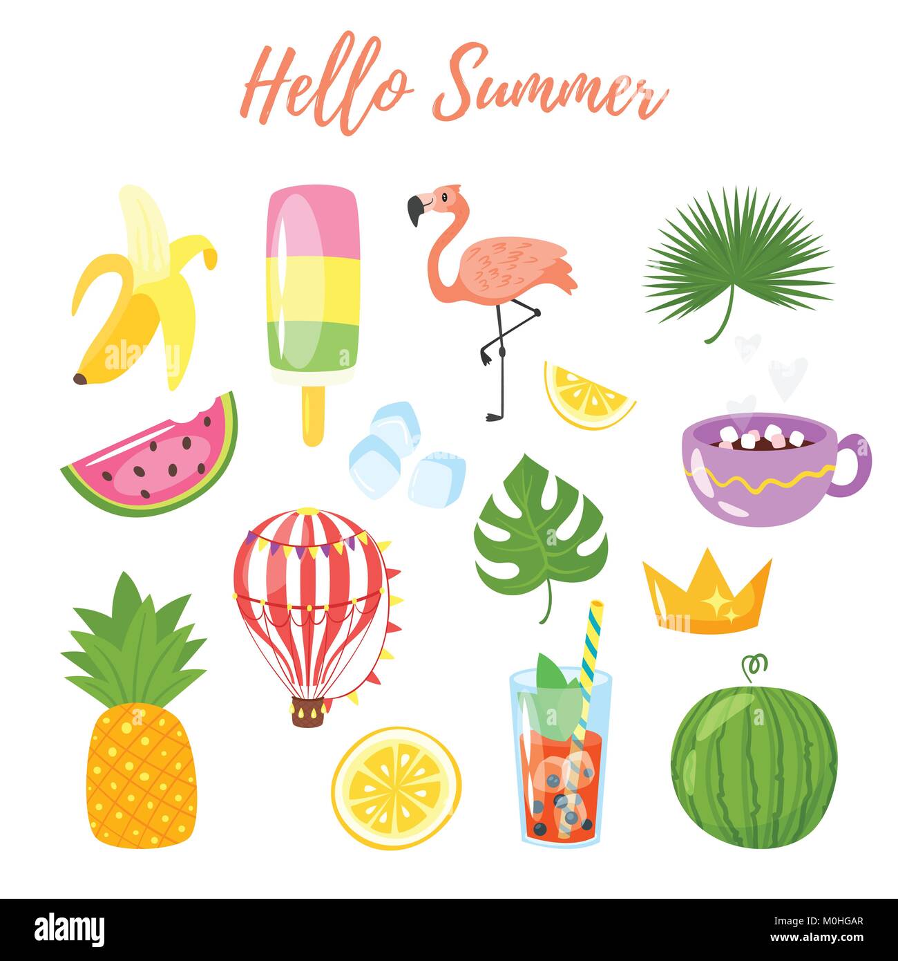 Set Of Summer Symbols Stock Vector Image Art Alamy
