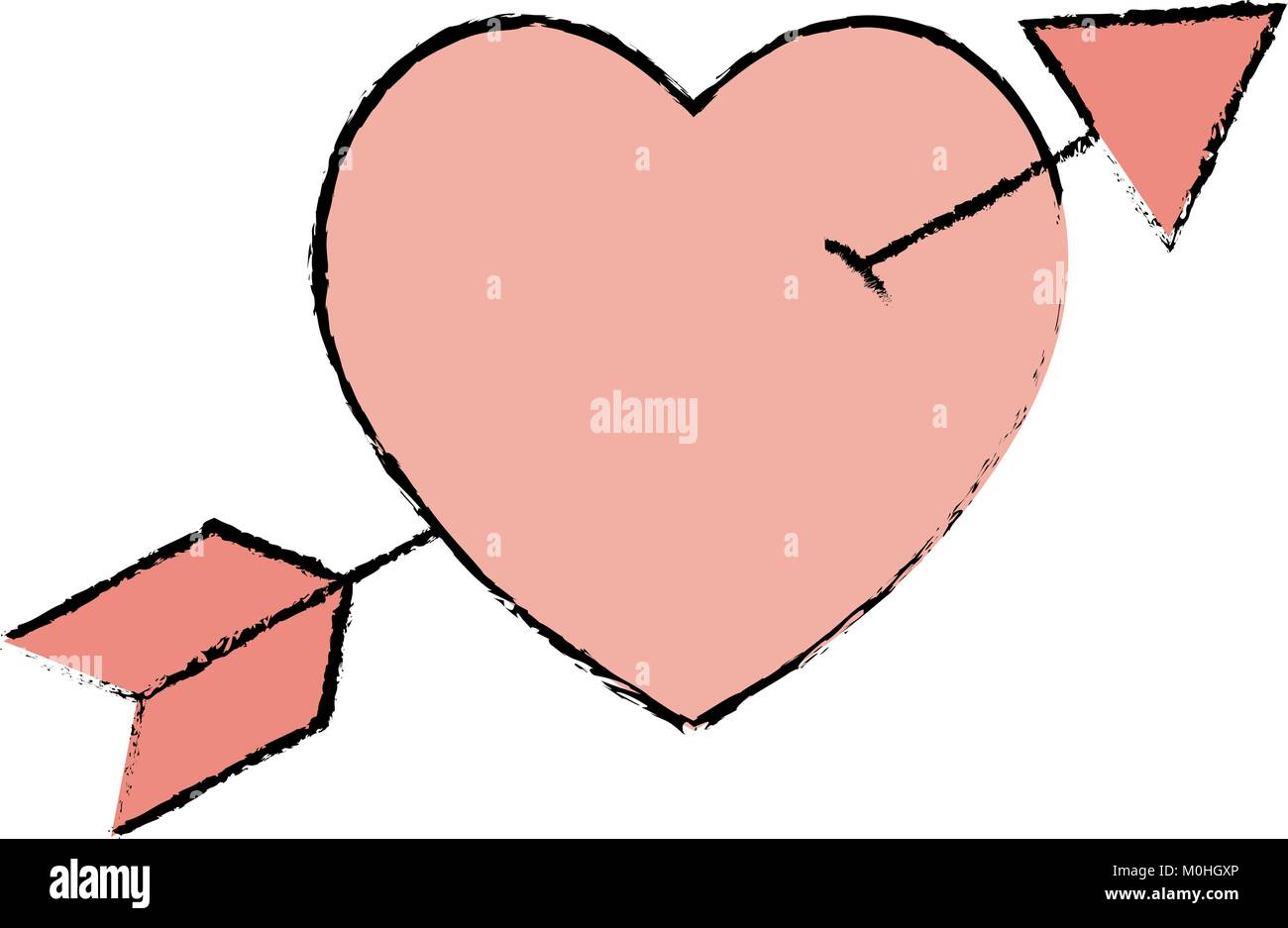 heart with arrow icon vector illustration design Stock Vector Image ...