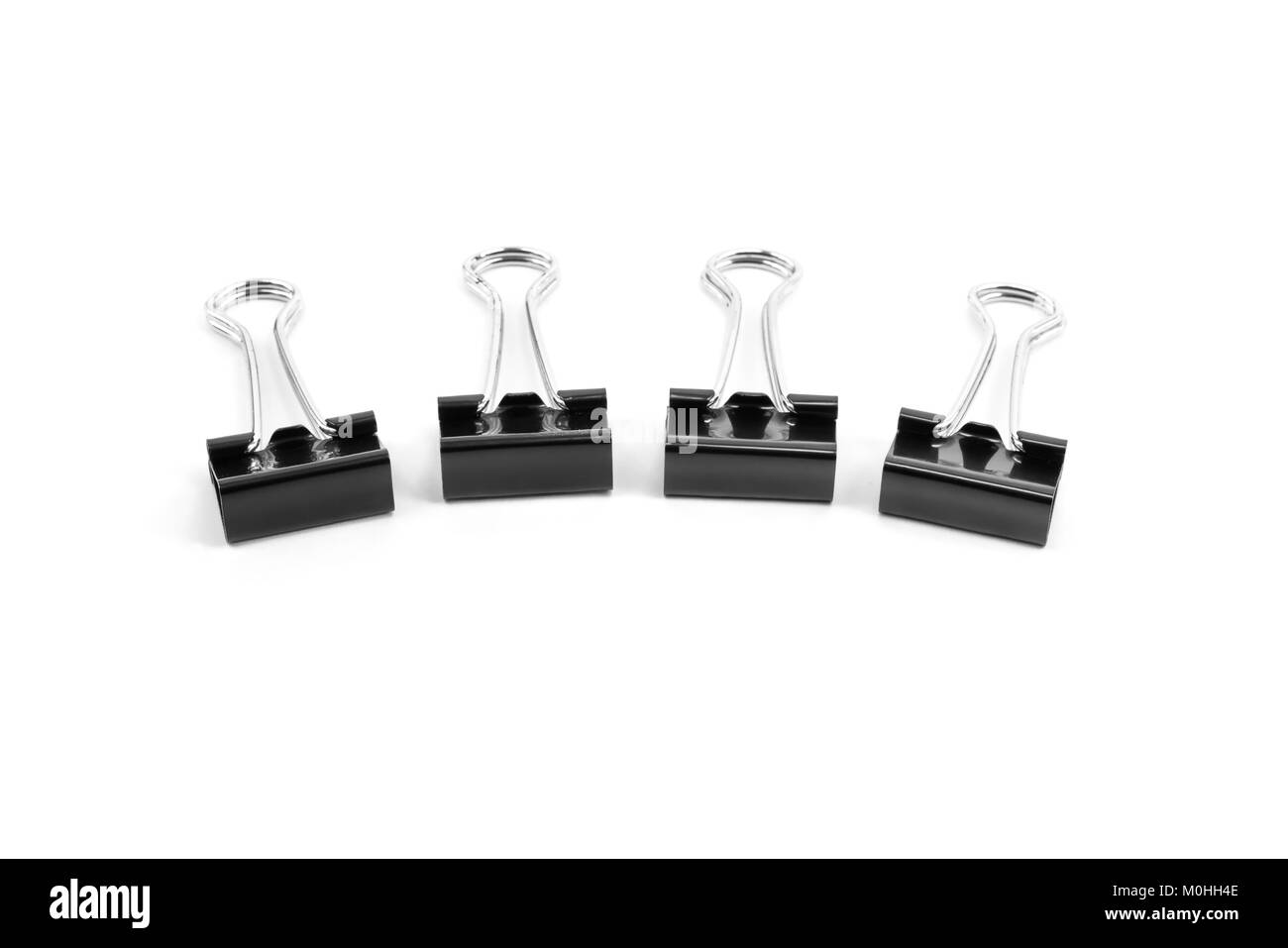 Binder clip, Paper clip isolated on white background Stock Photo