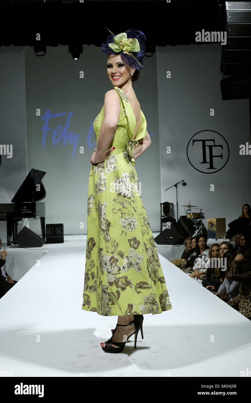 Maria Jesus Ruiz walks on the catwalk during the Toni Fernandez fashion show in the Sala Joy Eslava  Featuring: Maria Jesus Ruiz Where: Madrid, Spain When: 19 Dec 2017 Credit: Oscar Gonzalez/WENN.com Stock Photo