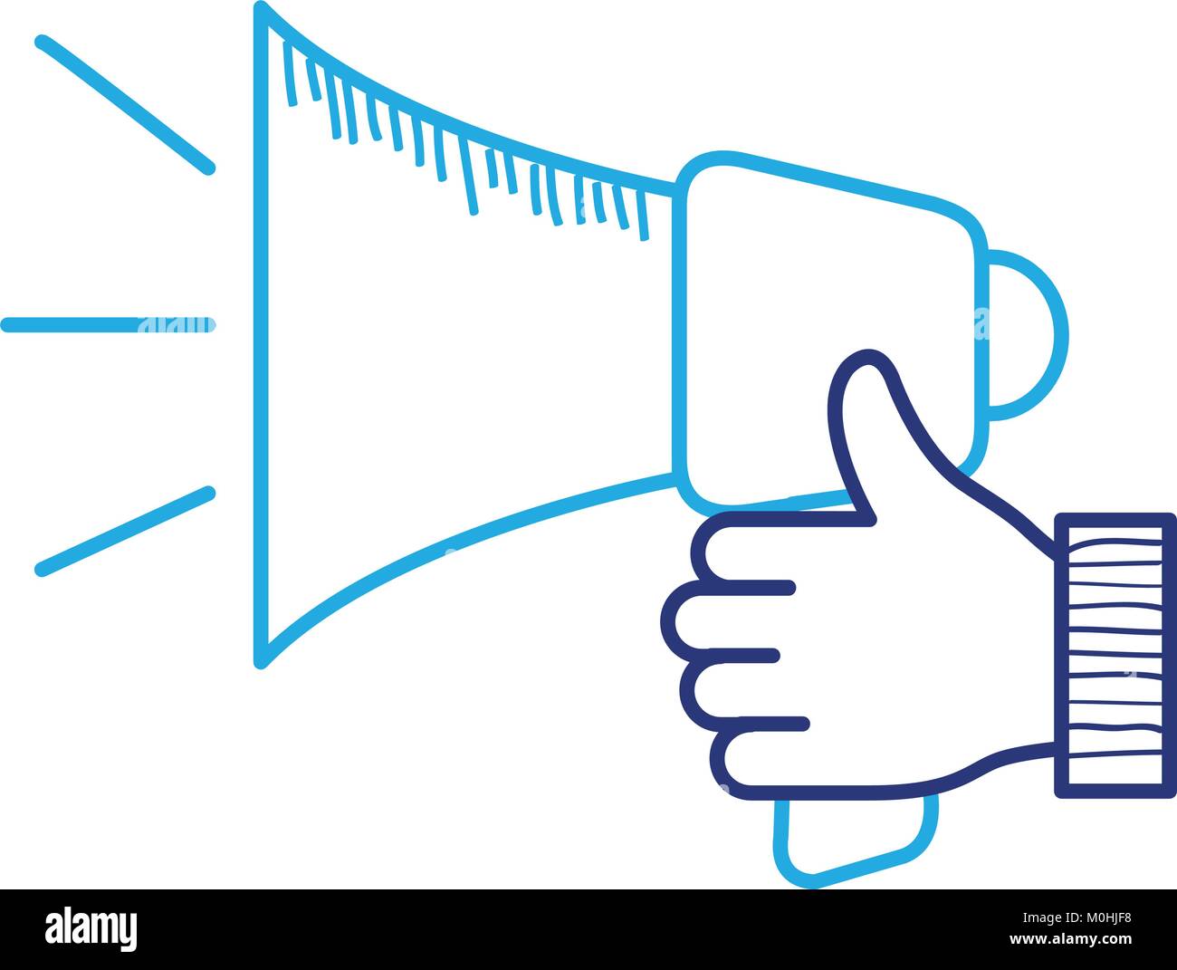 hand with megaphone sound isolated icon Stock Vector Image & Art - Alamy