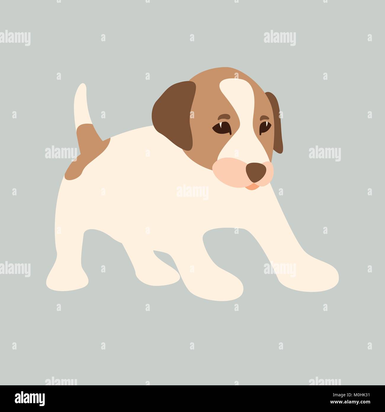 jack russell terrier puppy vector illustration flat style Stock Vector ...