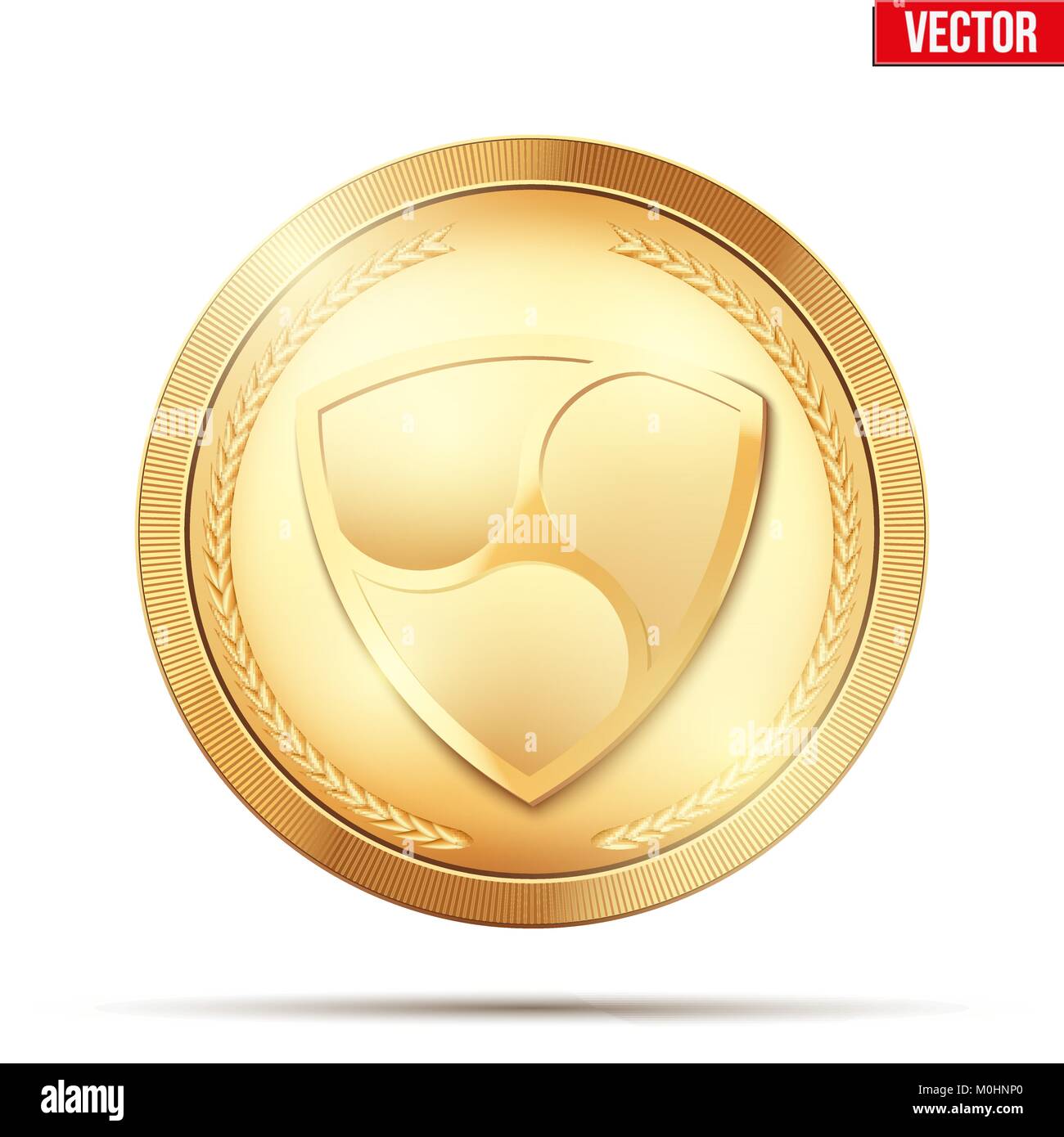 Gold coin with XEM cryptocurrency sign Stock Vector Image & Art - Alamy