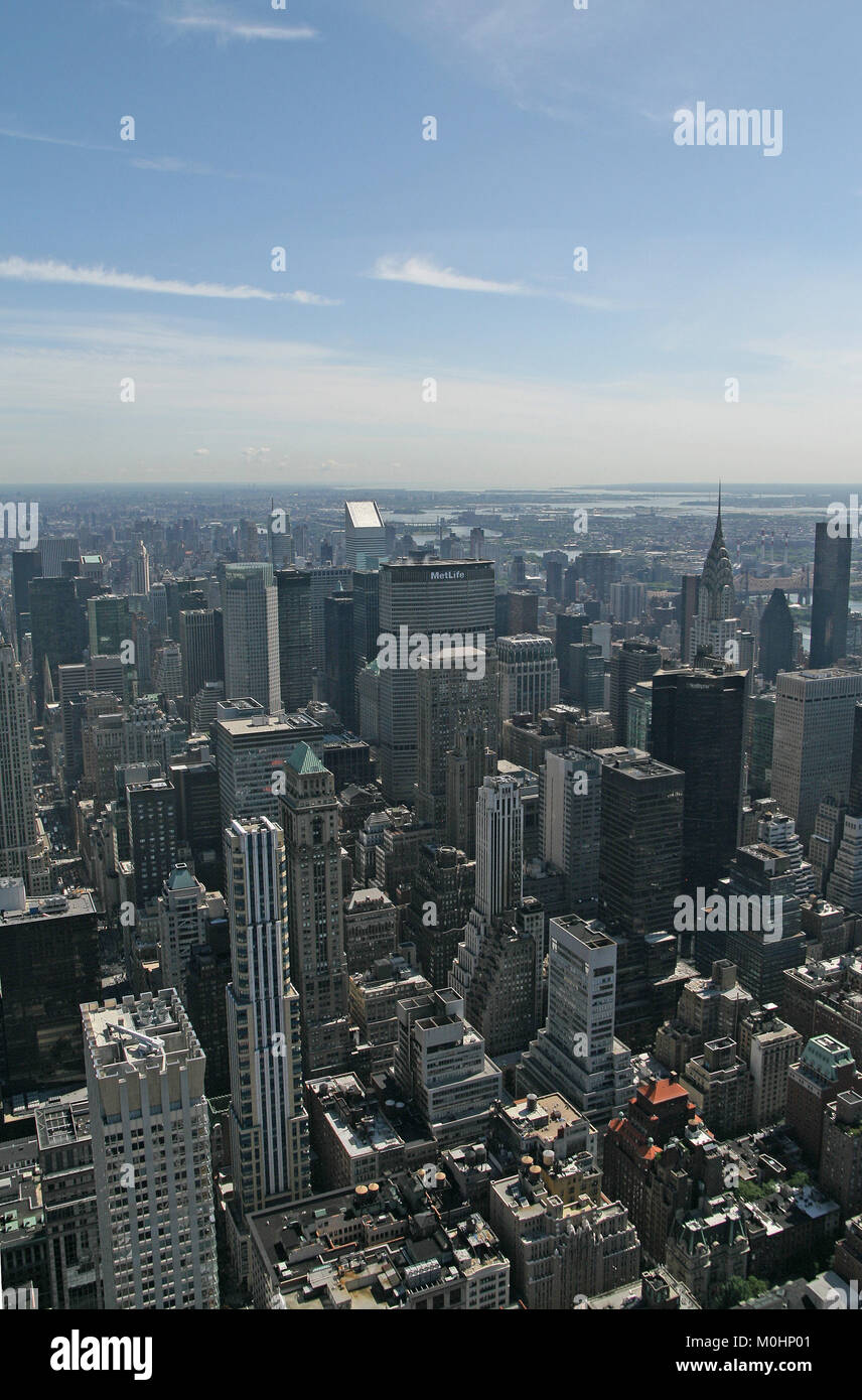 Midtown Manhattan Buildings and skyscraper as seen from the Empire ...