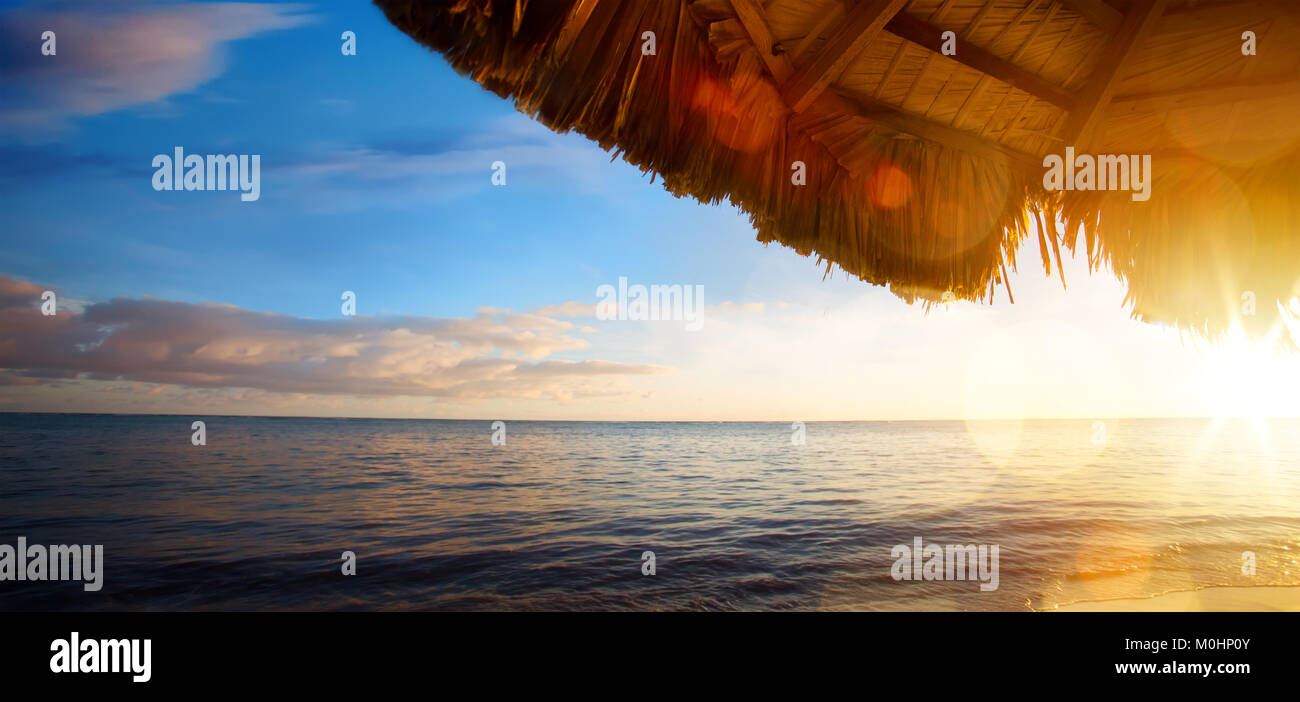 Art Beautiful sunrise over the tropical beach Stock Photo - Alamy