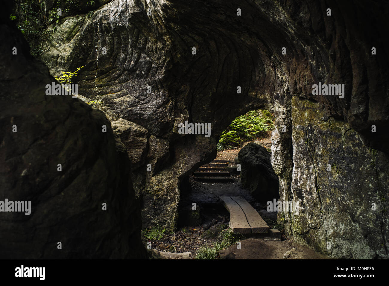 Hohllay Cave in the forest of Berdorf in Luxembourg Stock Photo - Alamy