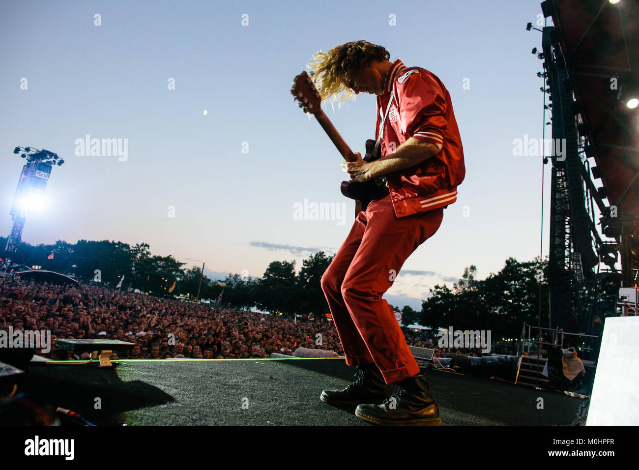 The Canadian indie rock band Arcade Fire performs a live during the ...