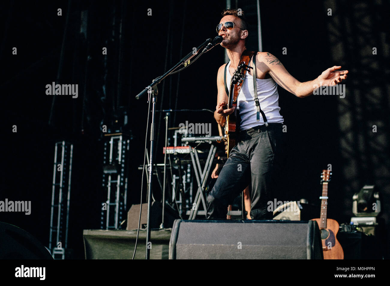 The Israeli musician and singer Asaf Avidan pictured live on stage at ...