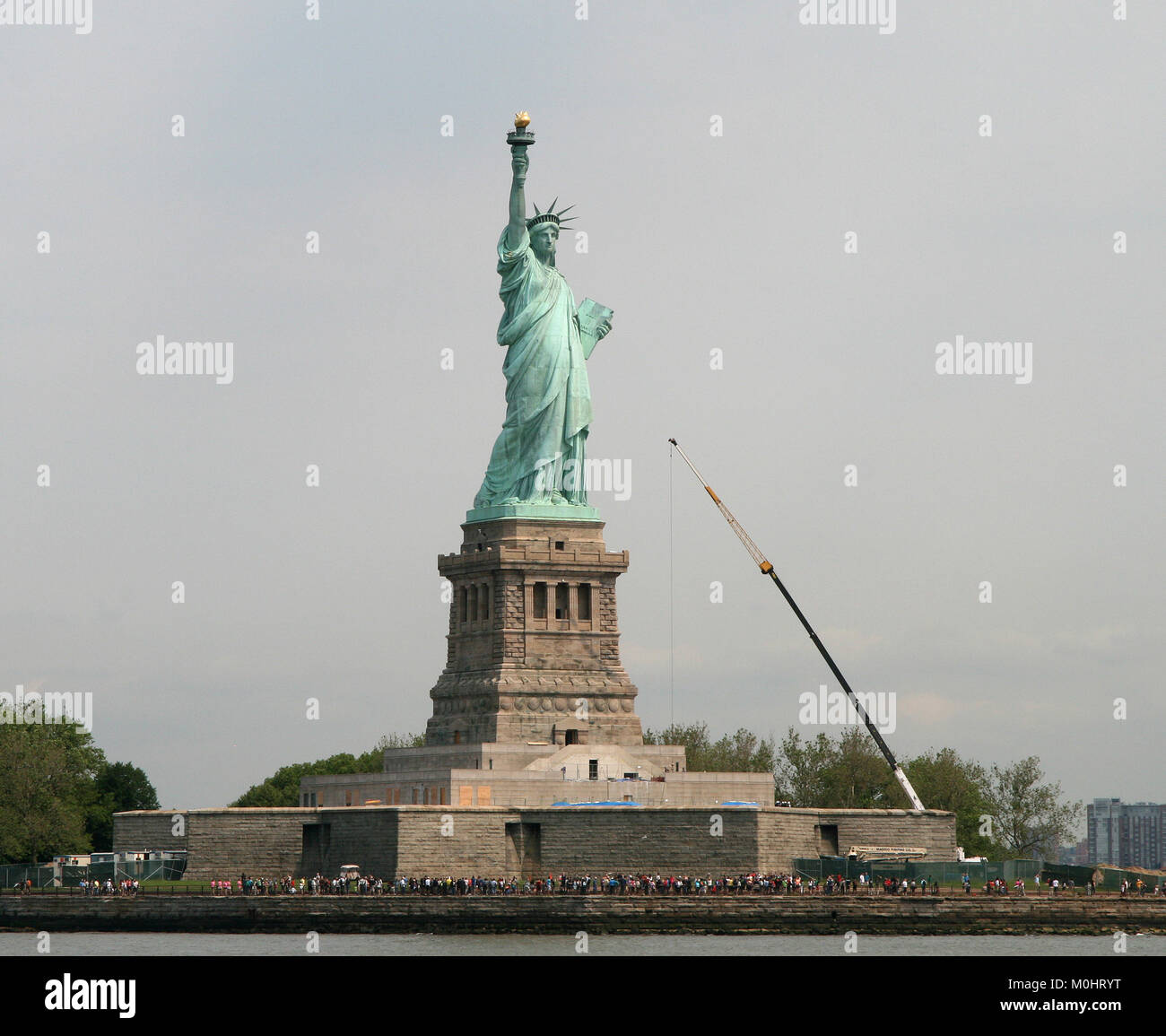 Statue Of Liberty New York And Tourists Stock Photos And Statue Of