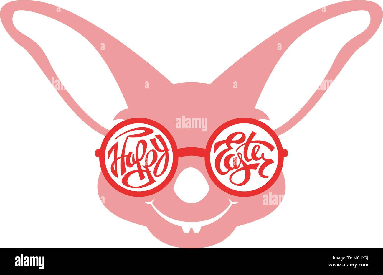 easter design rabbit stylized vector illustration flat style Stock ...