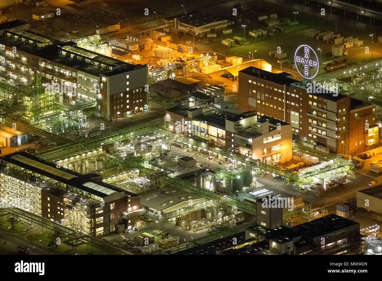 Aerial view, Chemiepark Bayer Dormagen, chemical plant Dormagen, Bayer