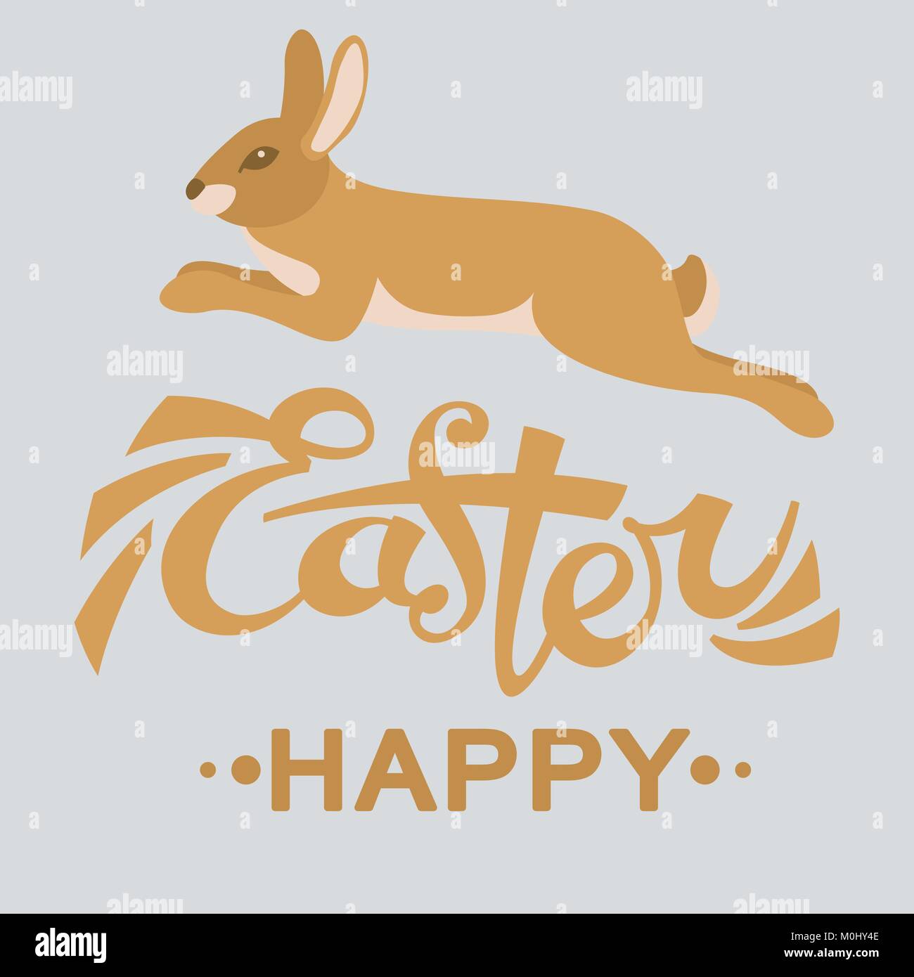 easter design rabbit stylized vector illustration flat style Stock ...