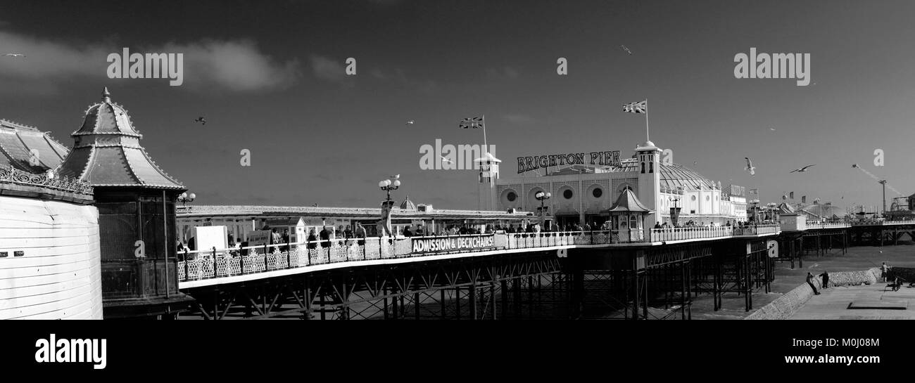 The seaside promenade, Brighton City, Brighton & Hove, Sussex, England, UK Stock Photo