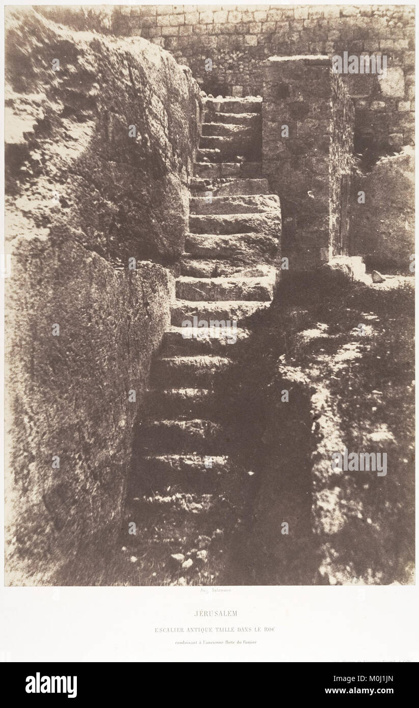 Jérusalem, Escalier antique taillé dans le roc, conduisant à l'ancienne Porte du Fumier MET DP131275 Stock Photo