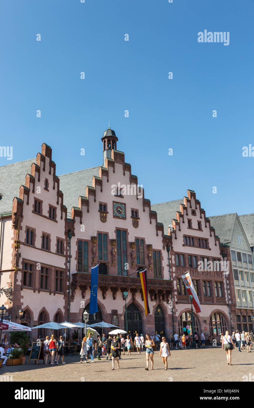 Frankfurter Römer medieval landmark and city hall in the historic old ...