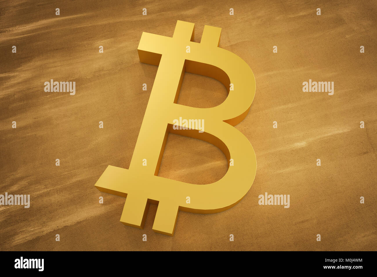 Bitcoin cryptocurrency. Closeup symbol. Internet money background. 3d render Stock Photo