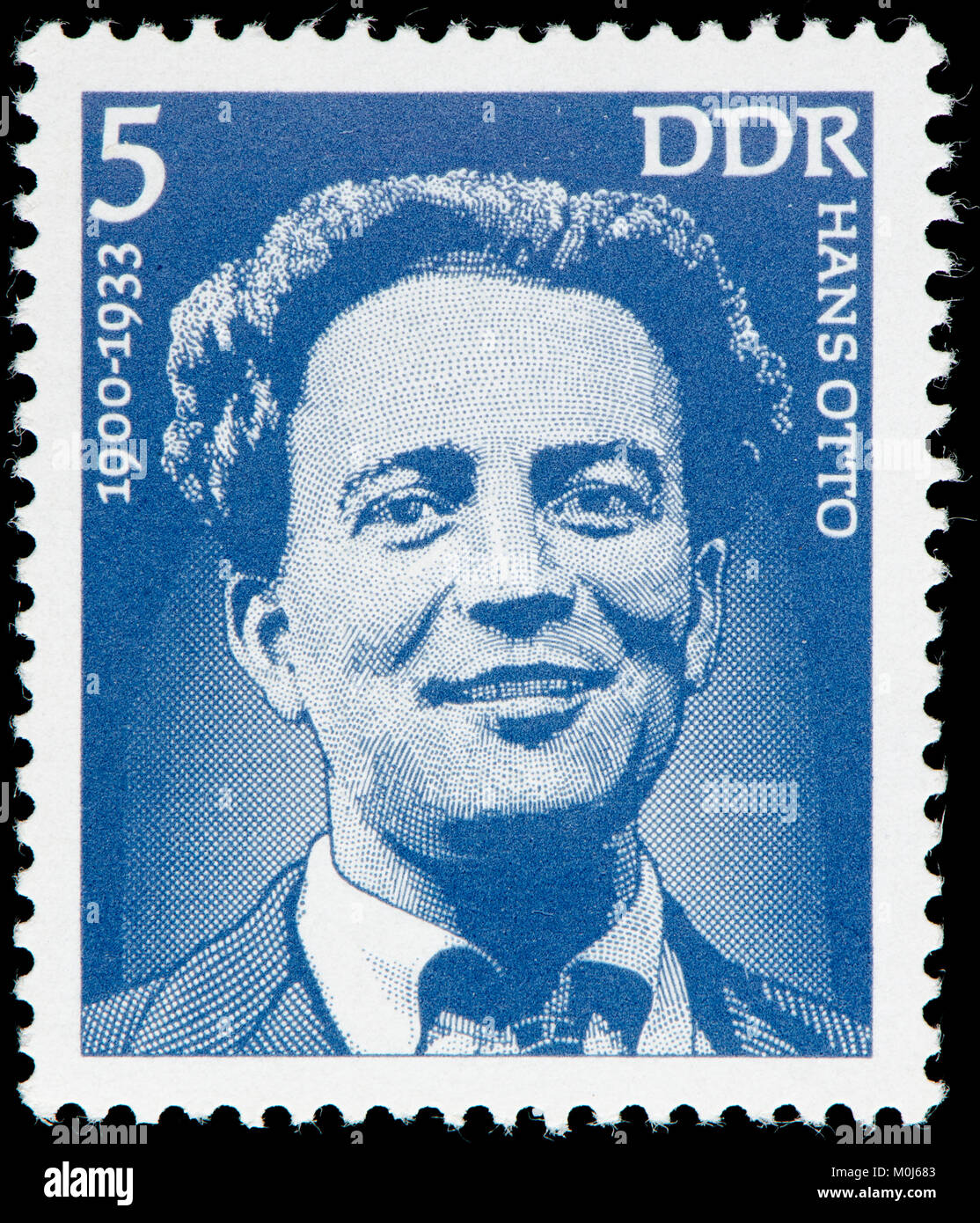 East German postage stamp (1975) : Hans Otto (1881–1931) Austrian film director and screenwriter of silent films. Stock Photo