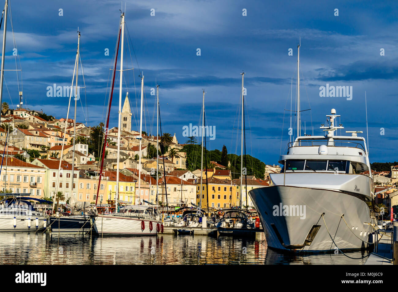Mali Losinj harbour, island of Losinj, Croatia. May 2017. Stock Photo
