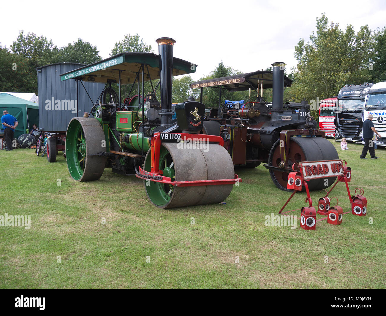 Steam Rolers Steam road rollers and vintage lorries on display at GCMES gala Stock ...