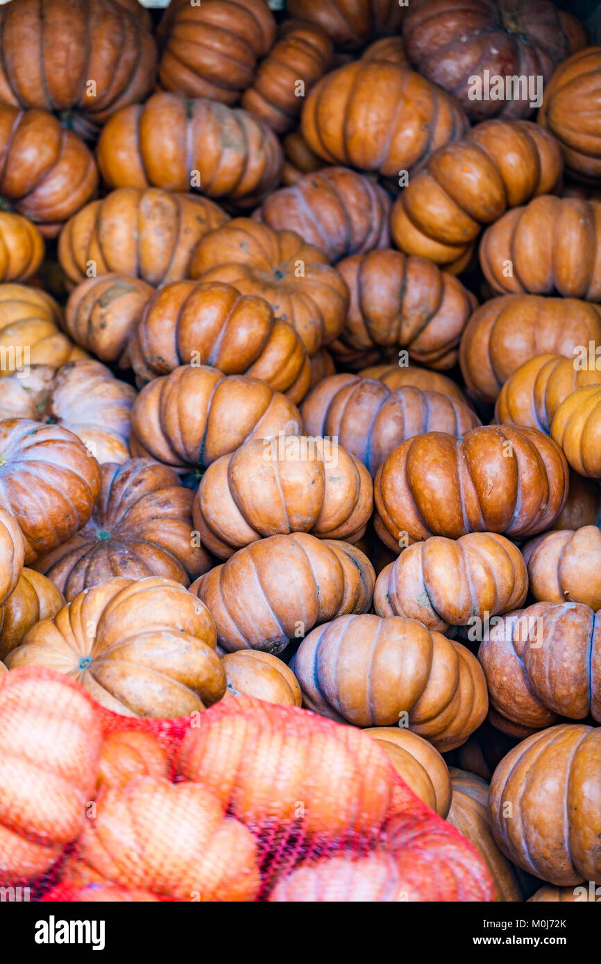 Autumn pumpkins for sale Stock Photo - Alamy