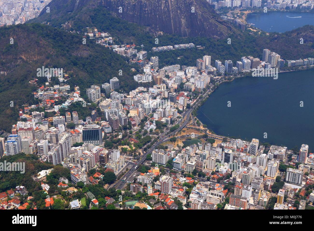 Rio De Janeiro Brazil City View With Lagoa And Humaita Districts Stock Photo Alamy