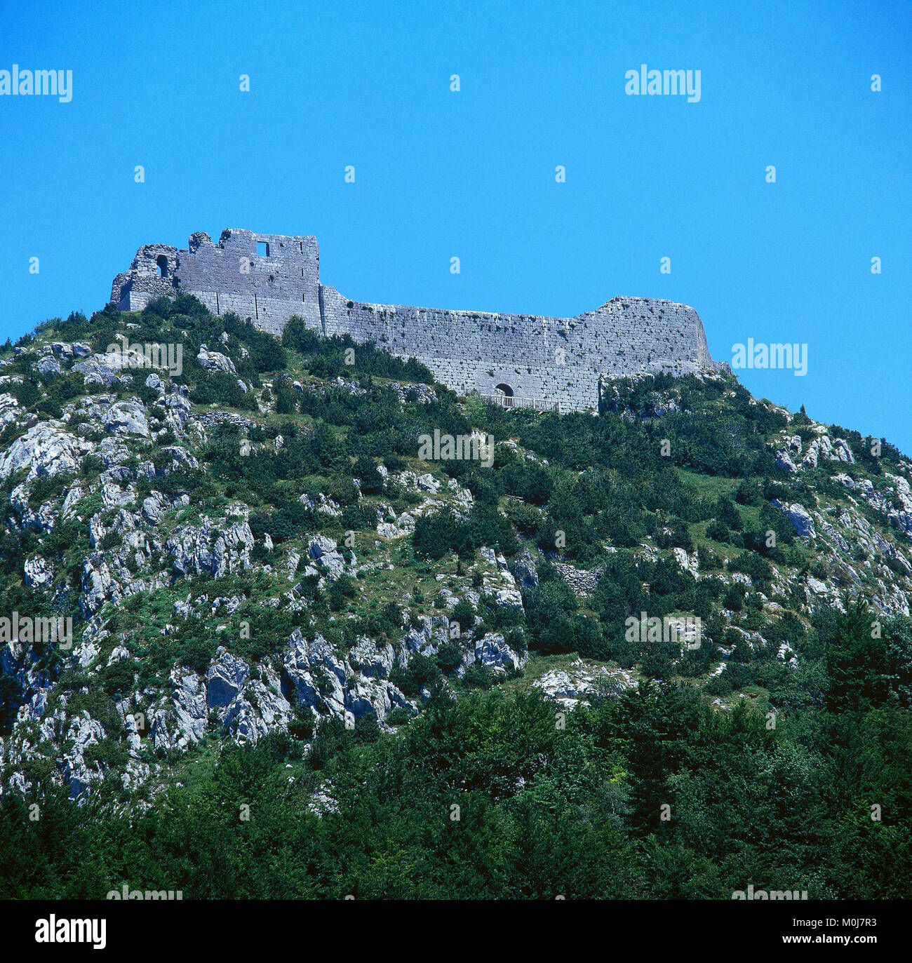 Château de Montsegur. Ariège Pyrenees Stock Photo