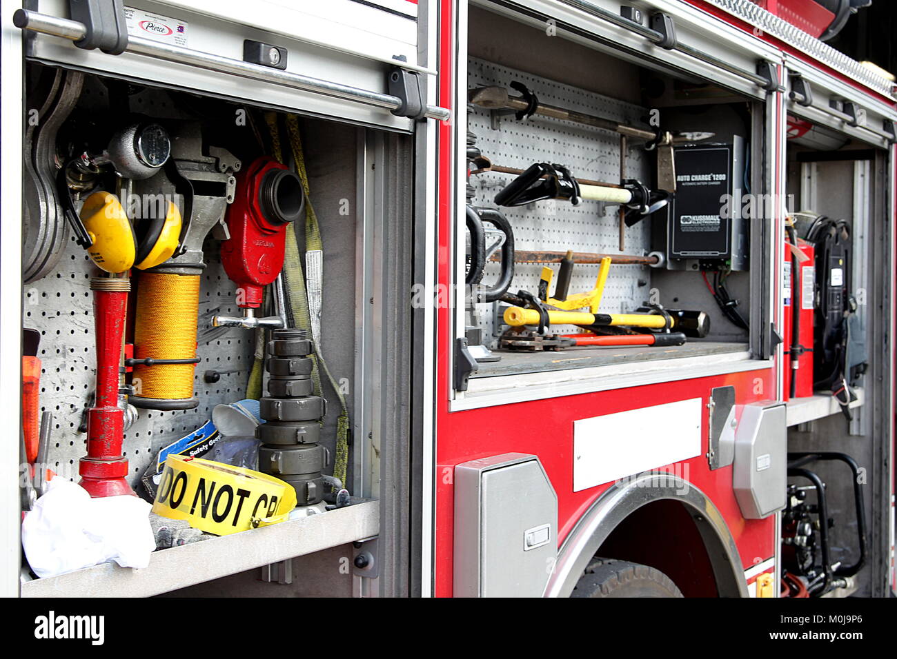 Fire Truck Equipment Stock Photo Alamy
