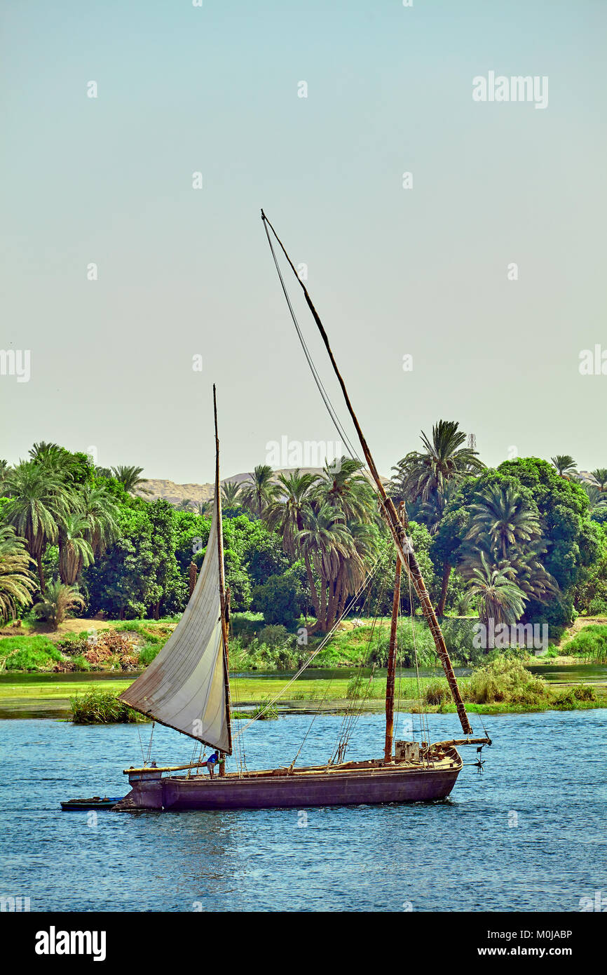 Traditional Boat on the Nile River in Egypt Stock Photo - Alamy