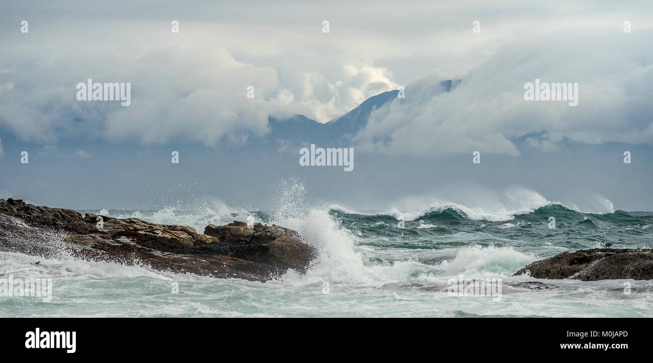 Dark stormy sea and mountains hi-res stock photography and images - Alamy