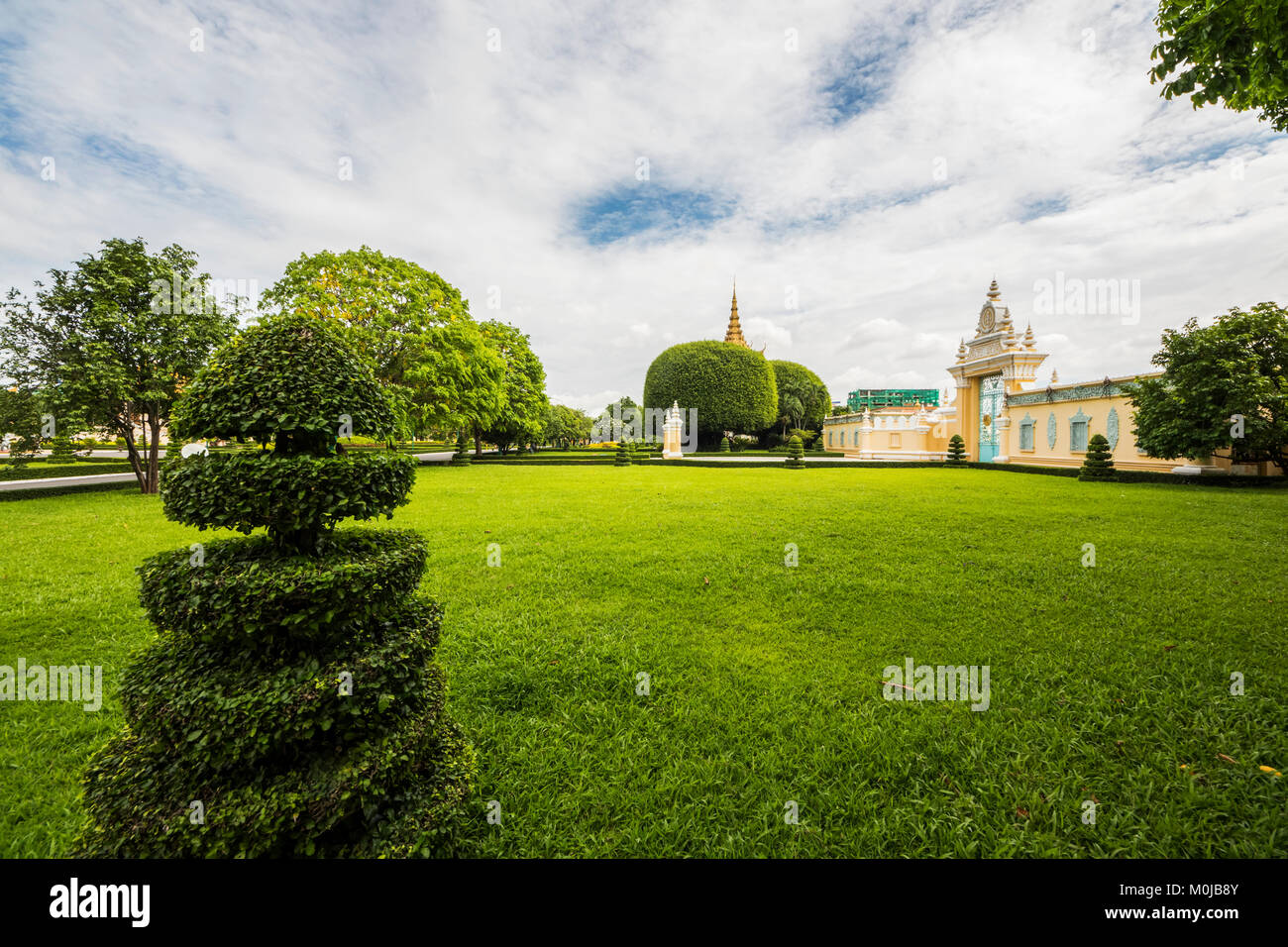 Gardens in the Royal Palace complex; Phnom Penh, Cambodia Stock Photo