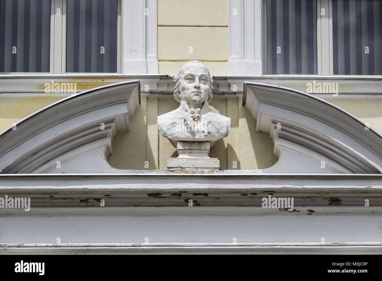 Statue of Jurij Vega, famous Slovenian mathematician and physicist