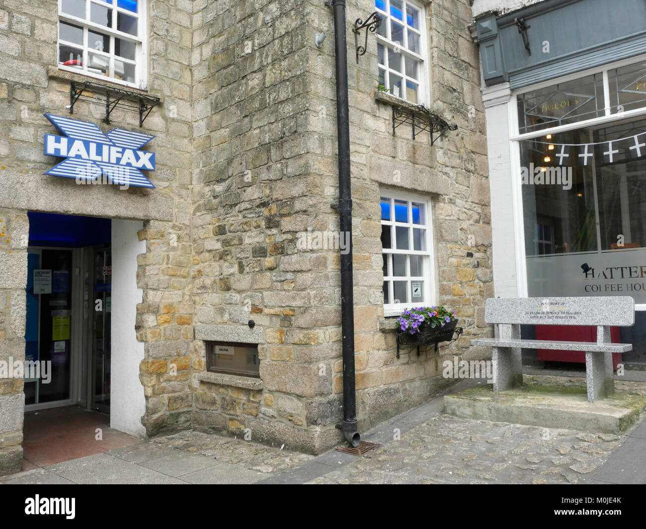 Halifax Bank, Fore Street, Redruth, Cornwall, England, UK Stock Photo