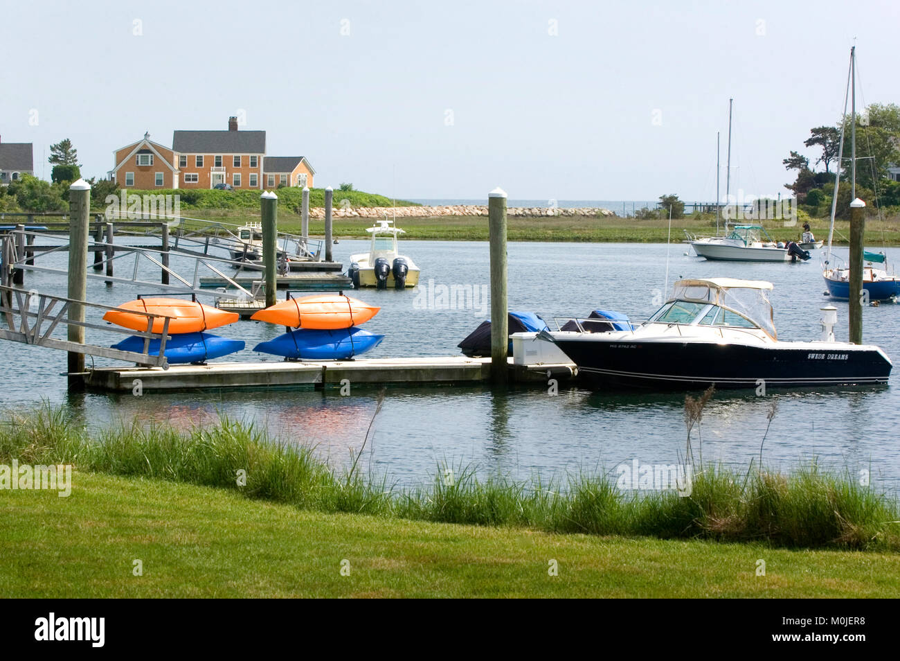 Allen's Harbor - Harwich Port, Massachusetts, Cape Cod, USA in early spring Stock Photo